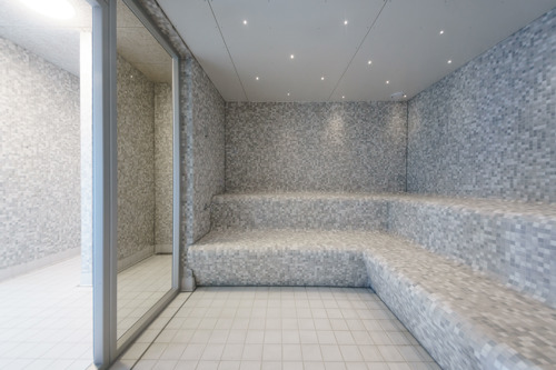 Dampsauna set indefra